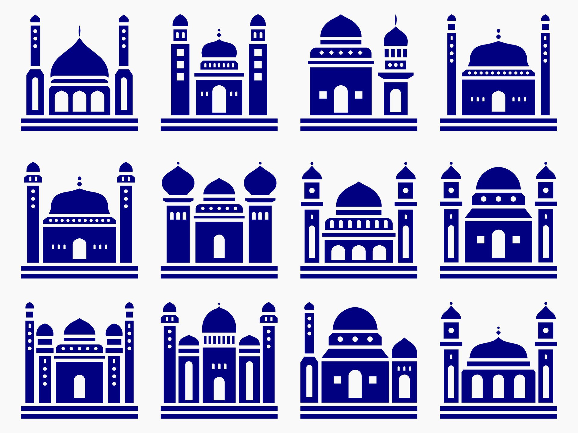 Mosque muslim pattern for decoration, background, panel, and cnc cutting Free Vector