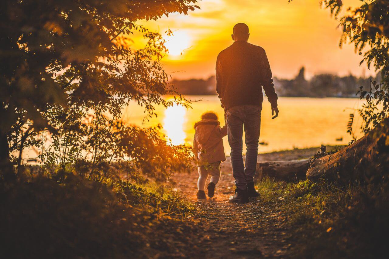 Father and Daughter at the Park Stock Free