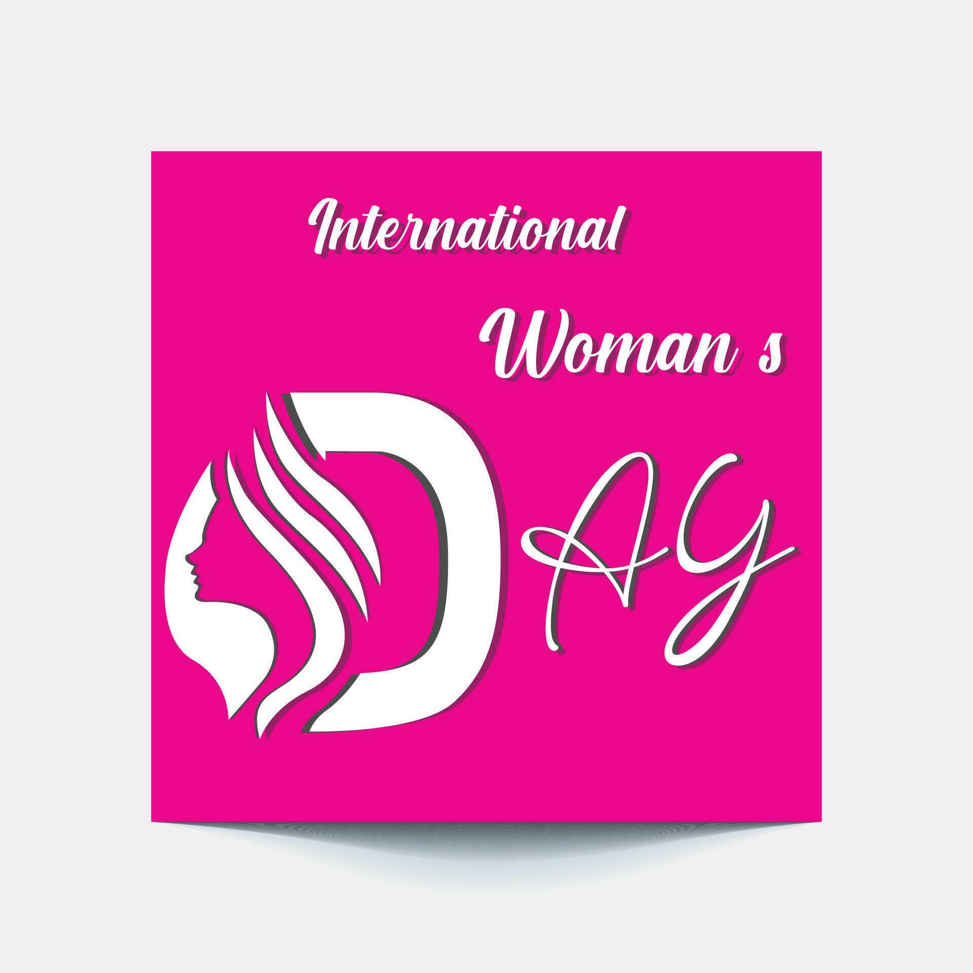 International Women’s Day 8 march with frame of flower and Paper art style. Stock Free