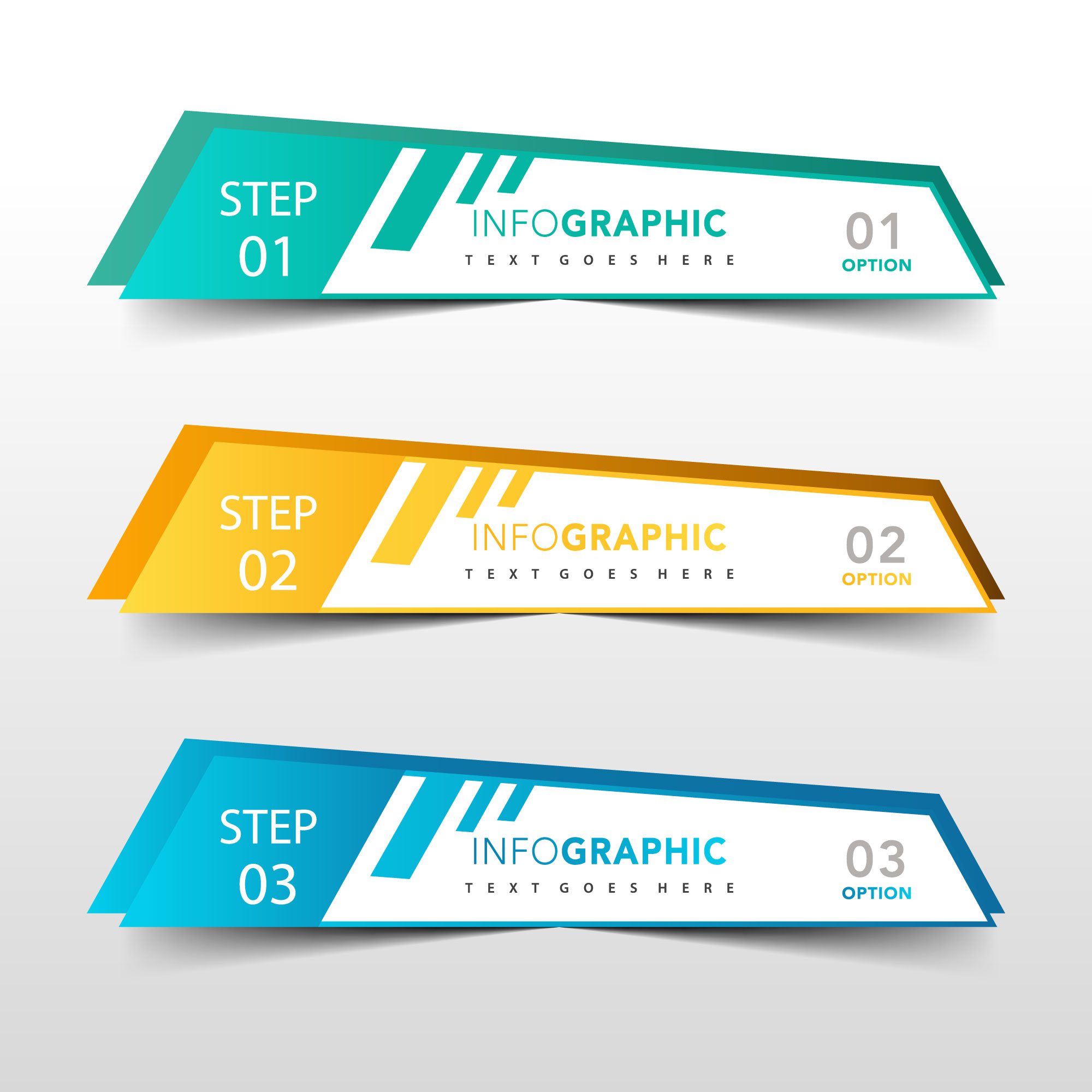 Multi color banner design Free Vector