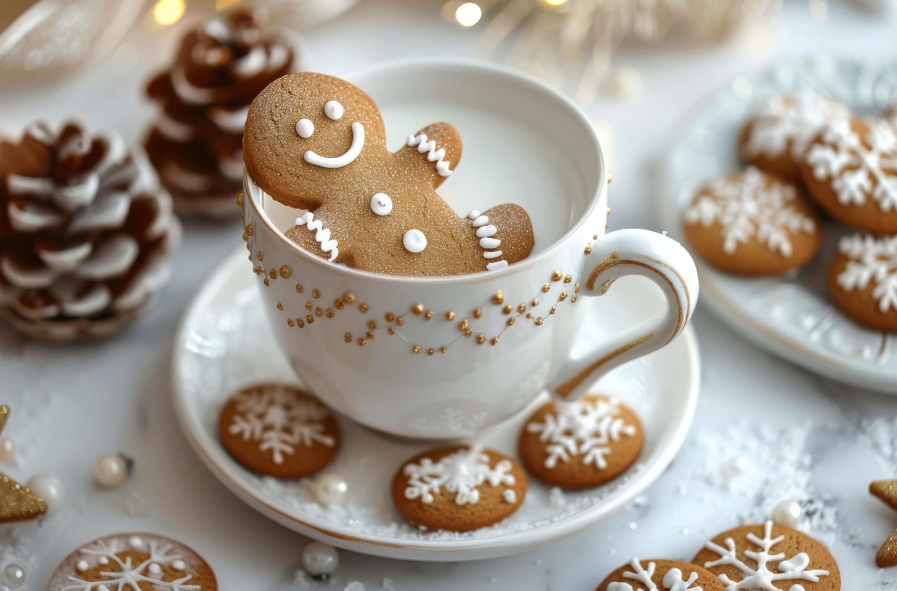 Gingerbread Man in Mug Stock Free