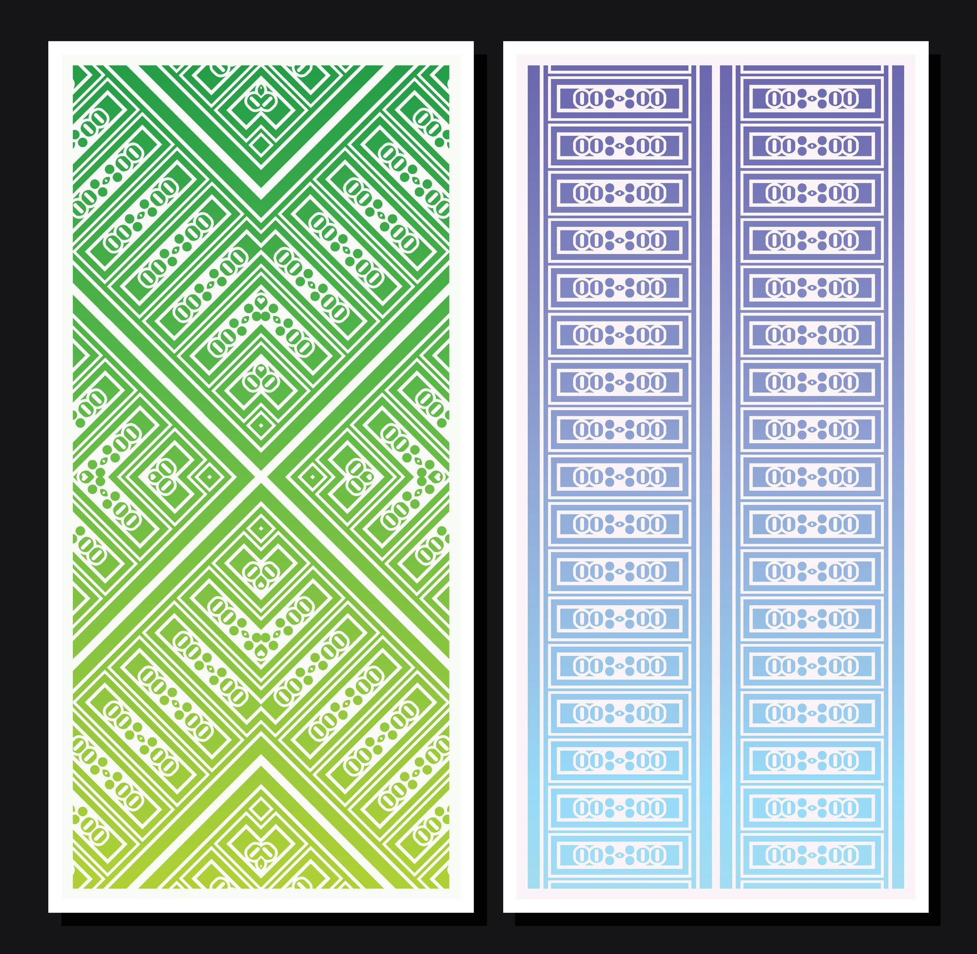 colorful abstract pattern vertical banner Free Vector