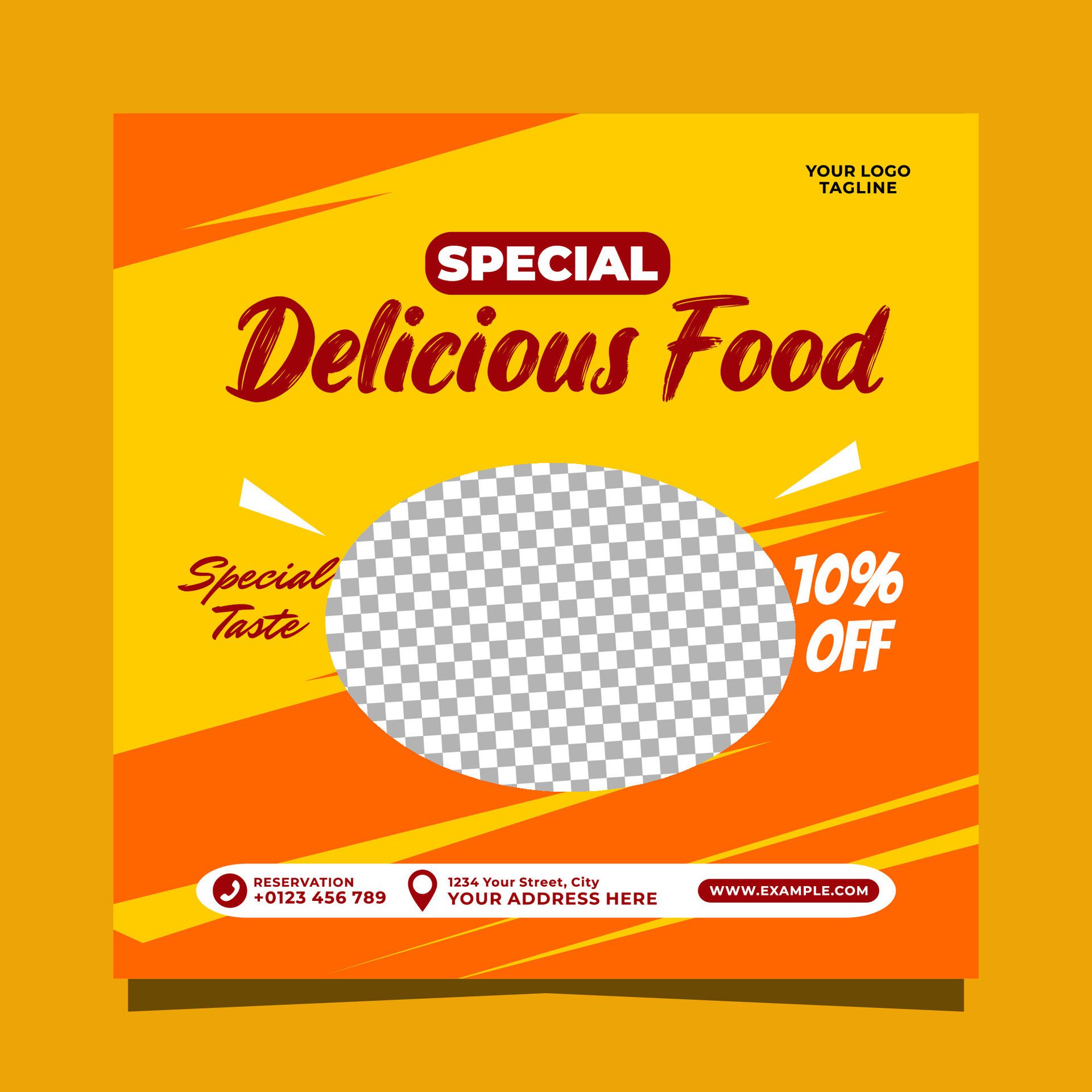 Special delicious food social media banner post vector template design Free Vector