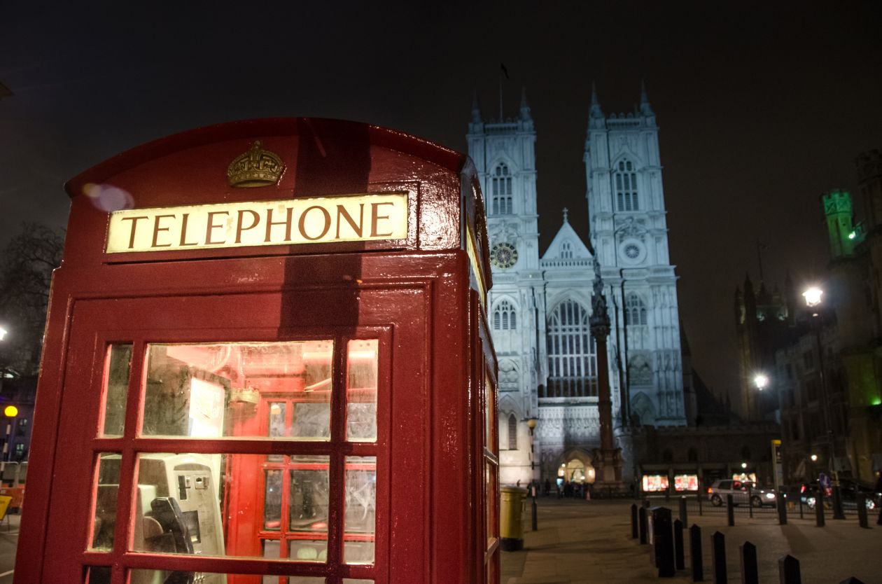 Phone booth in London Stock Free