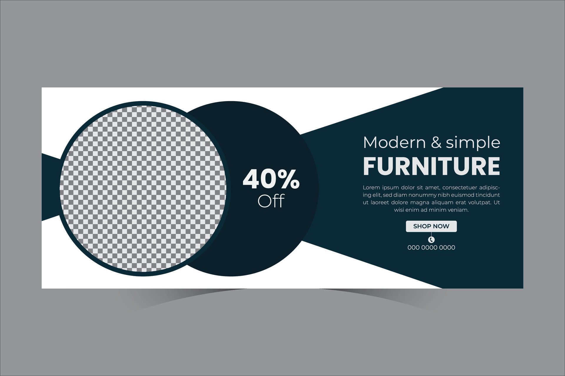 Furniture web banner Free Vector