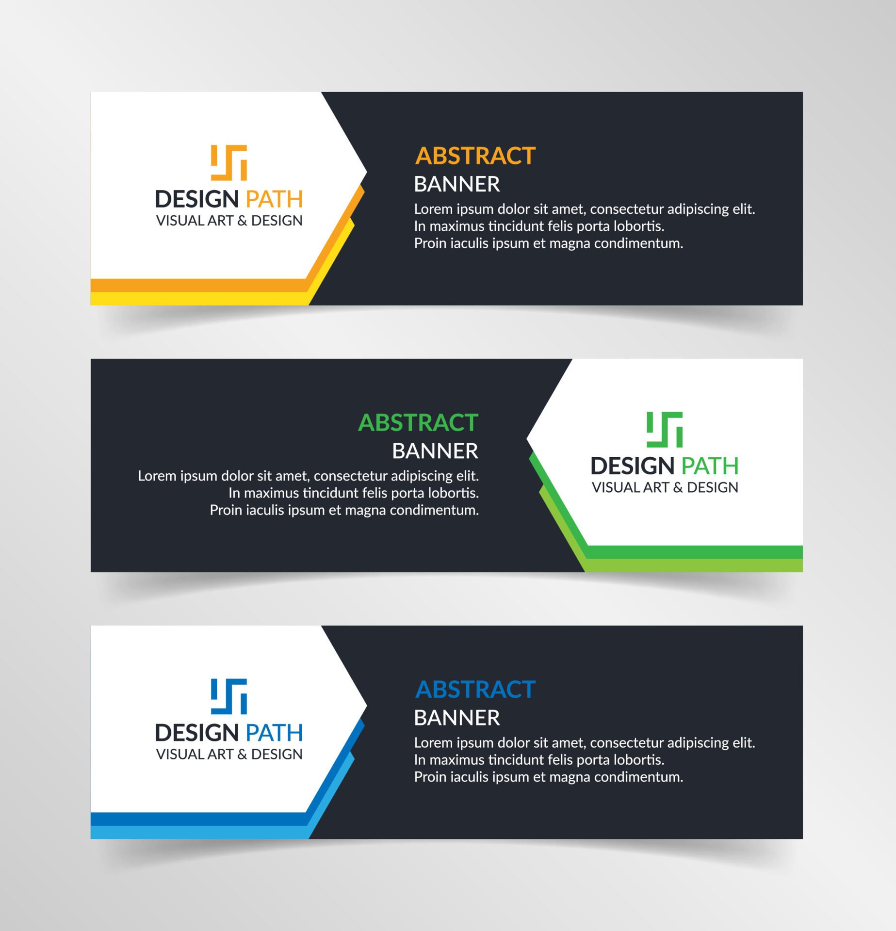 Vector abstract design modern banner web template Free Vector