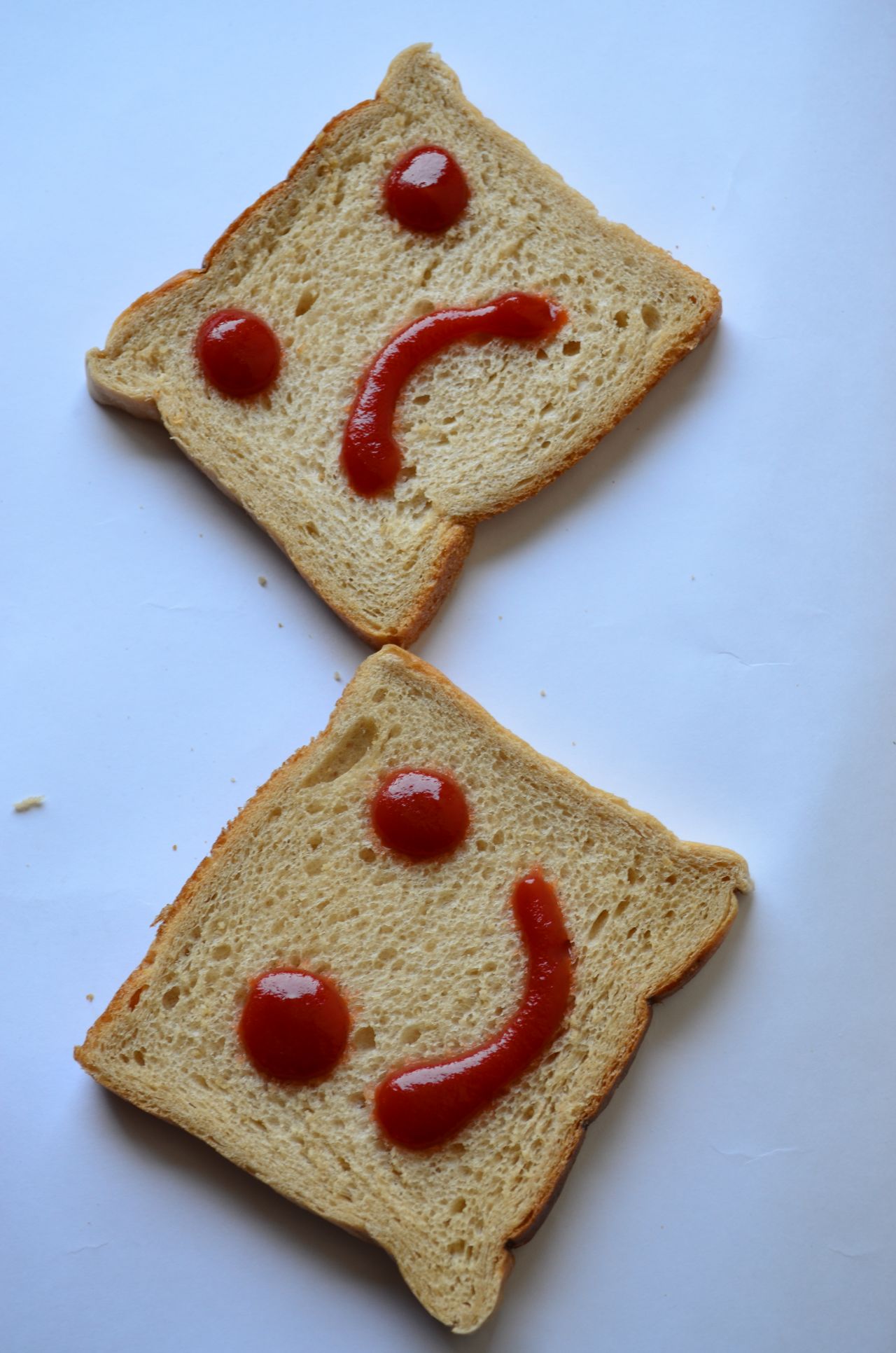 Happy Sad Smiley In Bread Stock Free