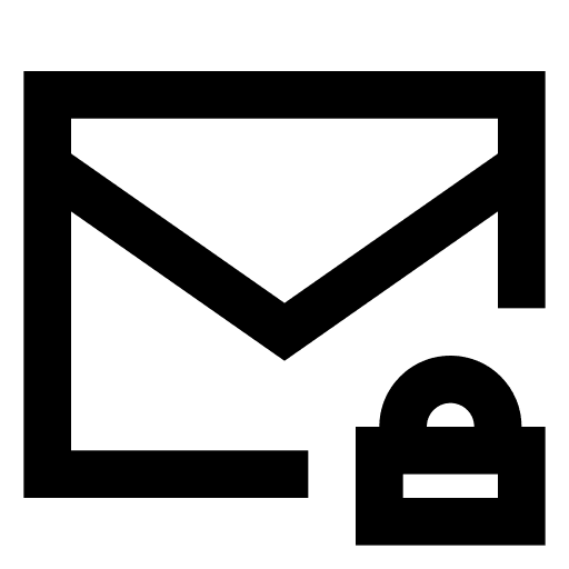 Mail, lock icon