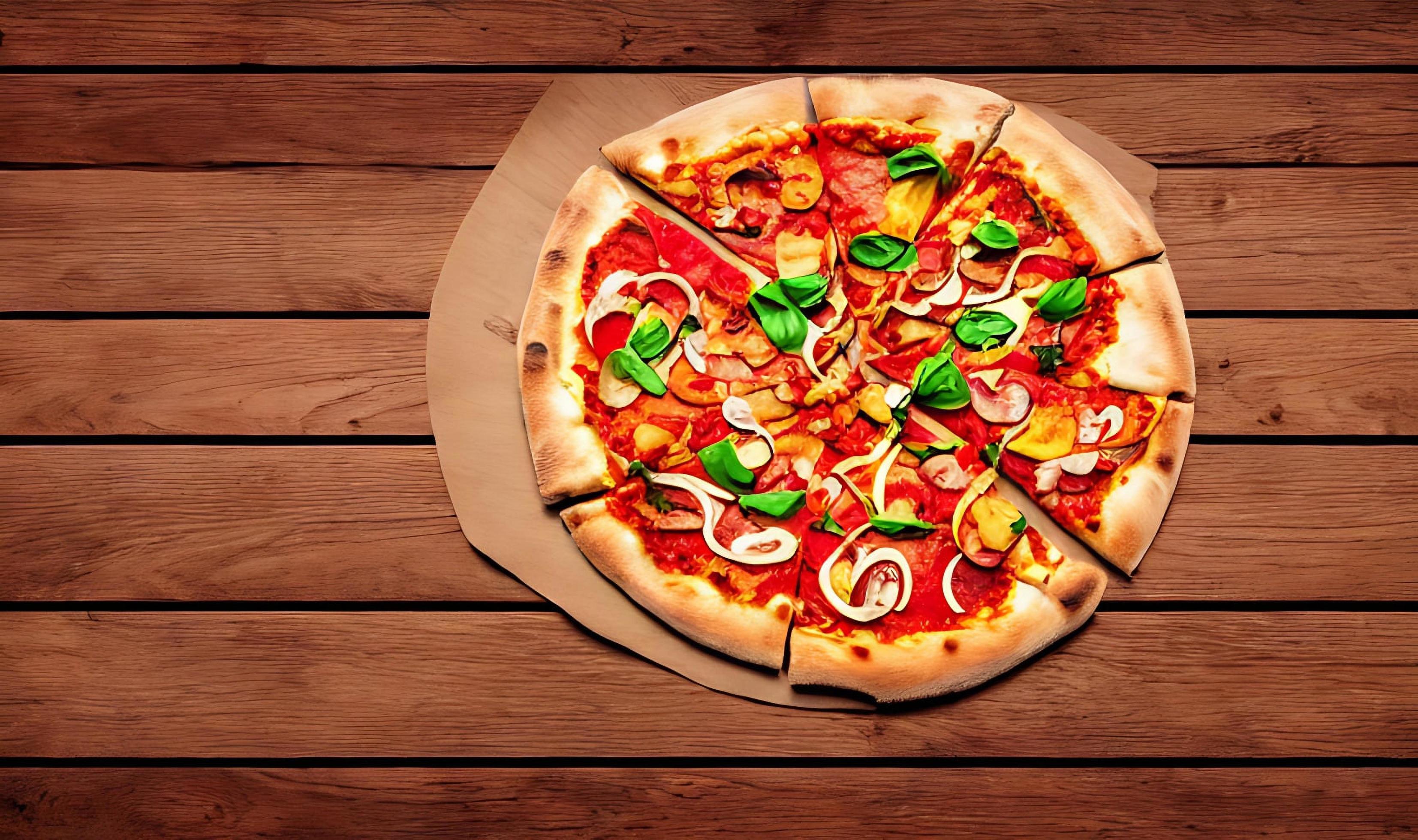 Pizza. Traditional Italian cuisine fast food. Stock Free