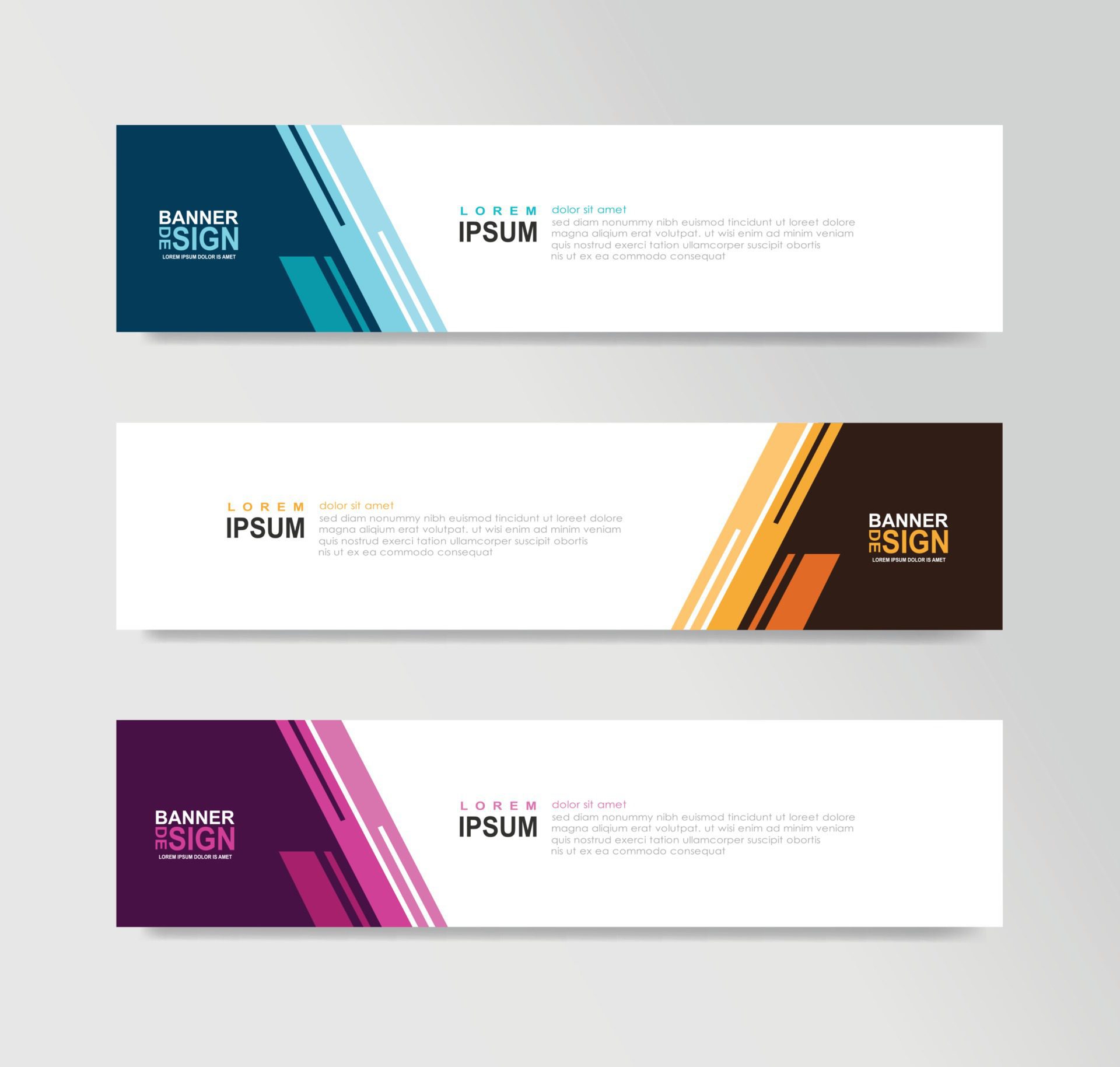 Vector Abstract Banner Design Web Template Free Vector