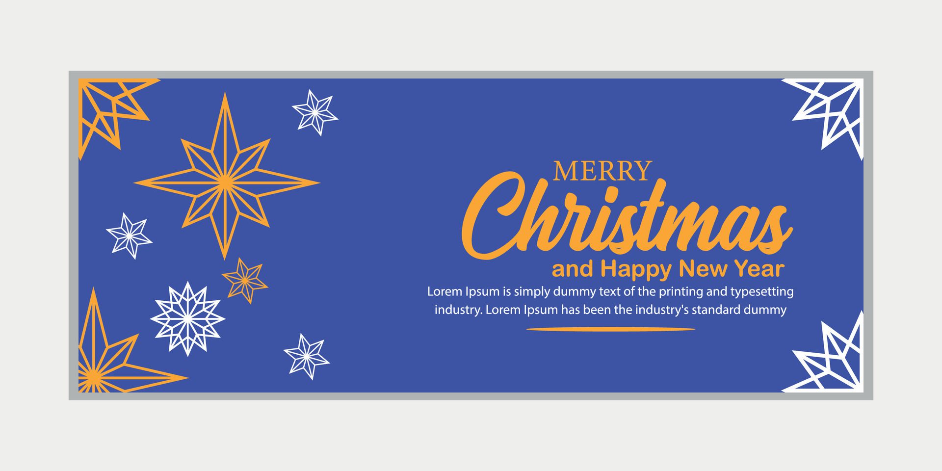 merry christmas banner set and happy new year banner, social media cover and web banner,Merry Christmas design for greeting card, Free Vector