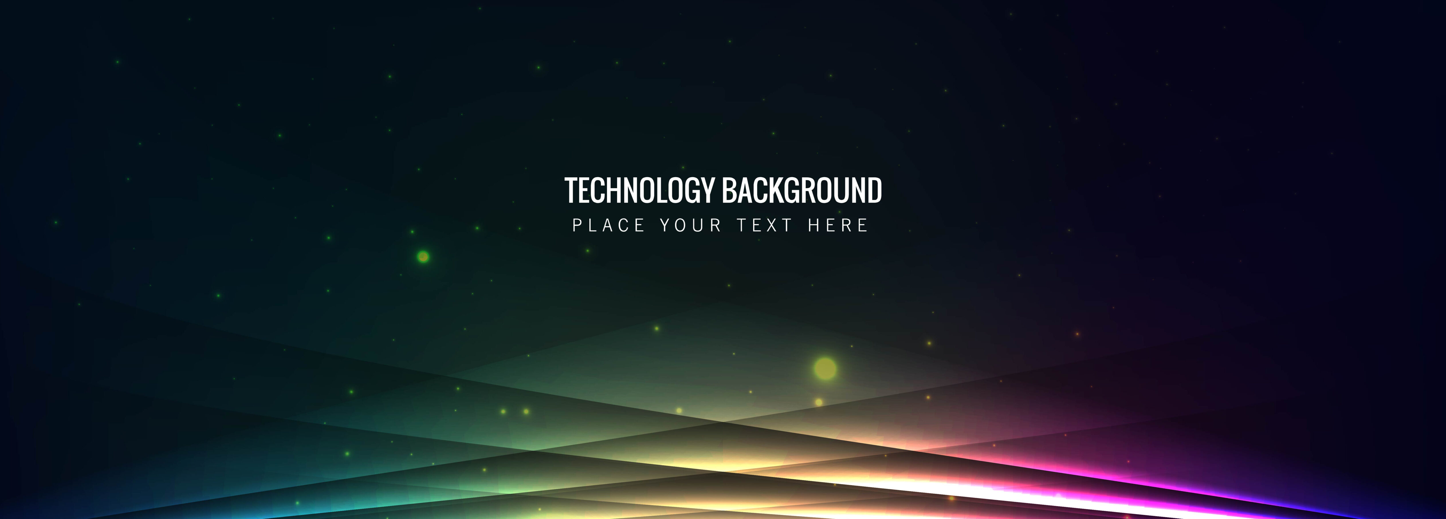 Technology colorful banner vector Free Vector