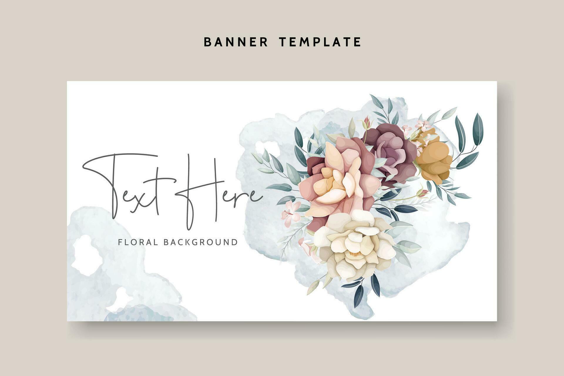 beautiful flower wreath arrangement floral background template Stock Free