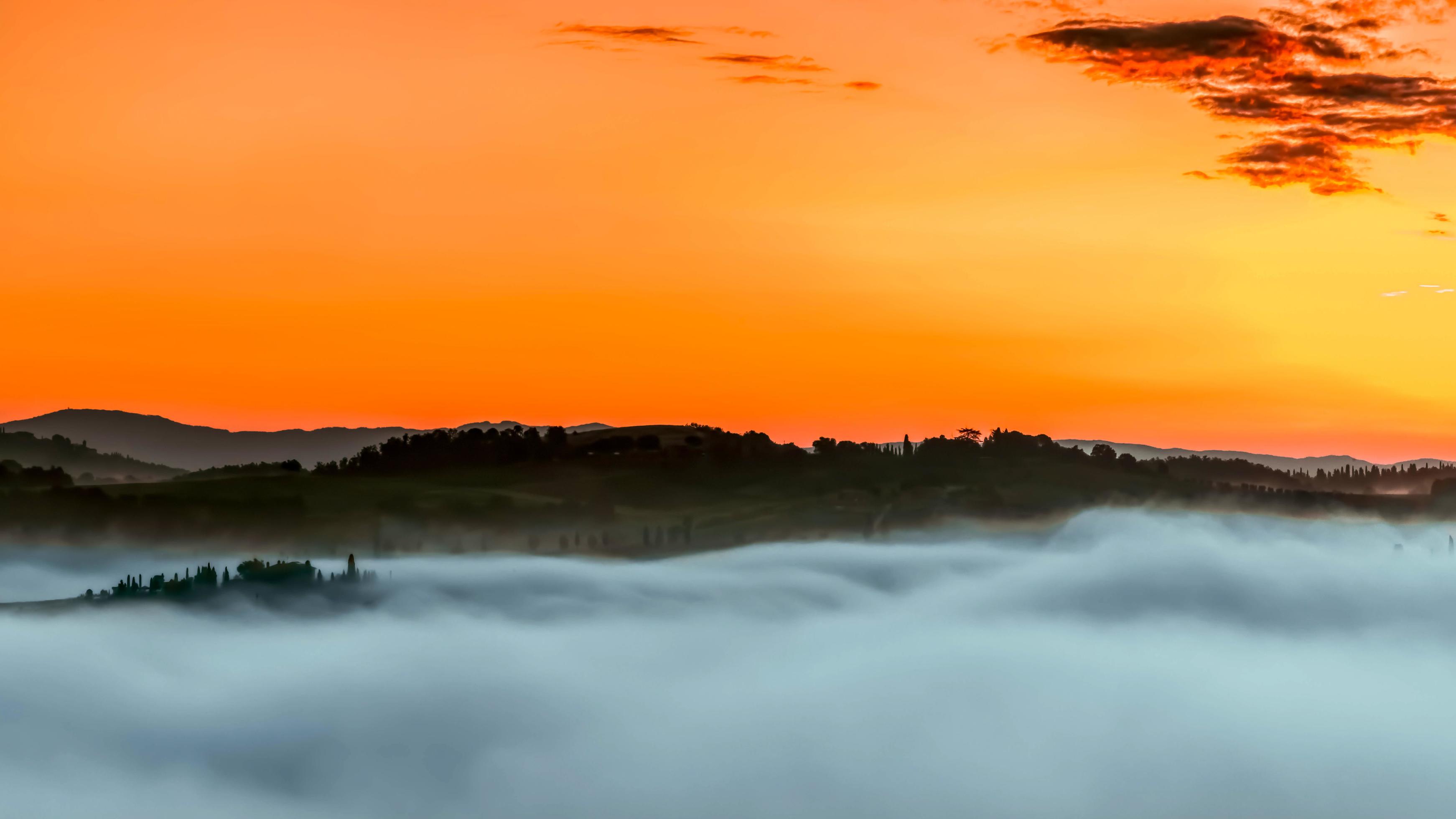 Sunrise over Val d’Orcia Stock Free