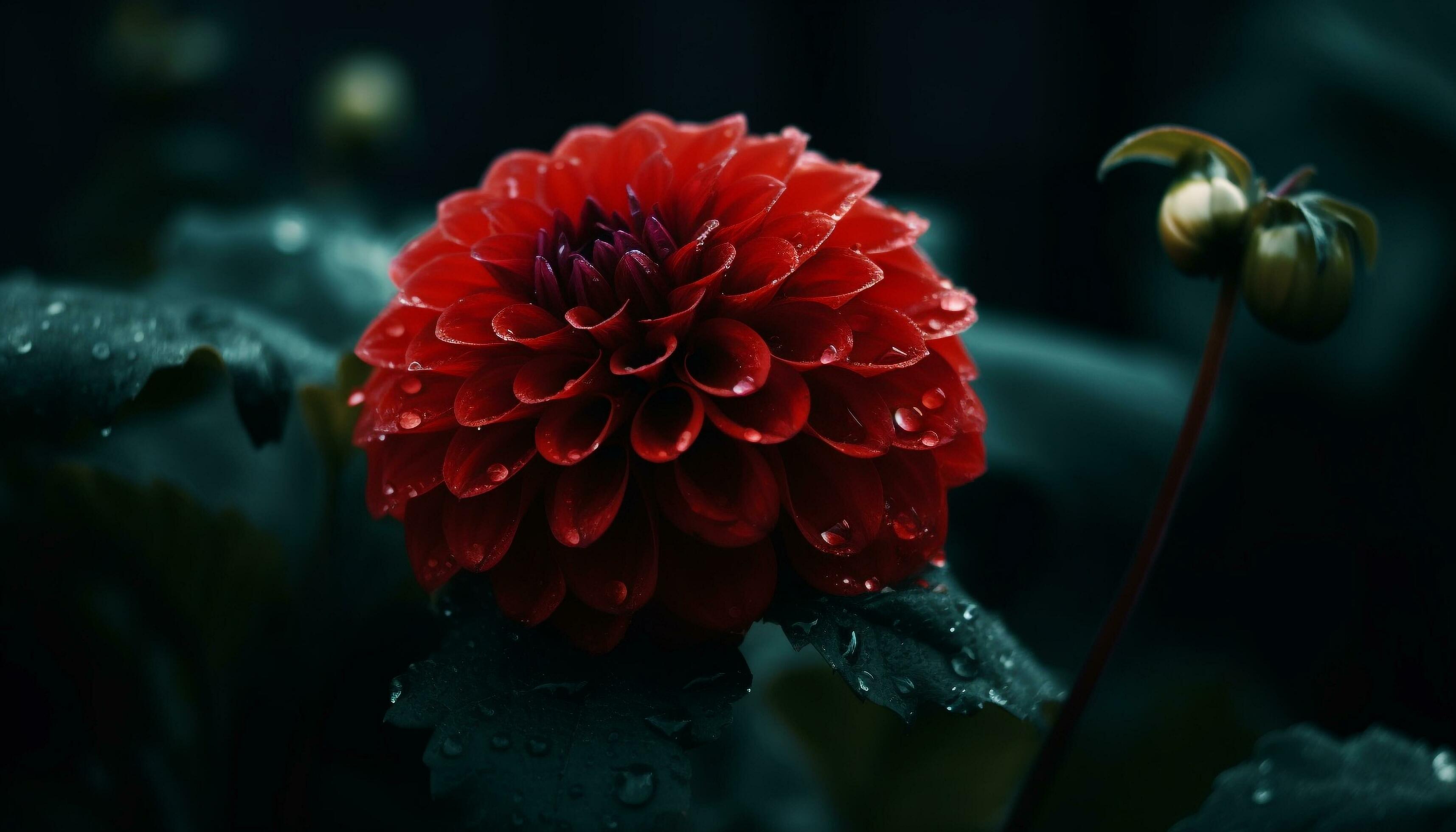 Vibrant petals adorn single flower in close up nature macro shot generated by AI Stock Free