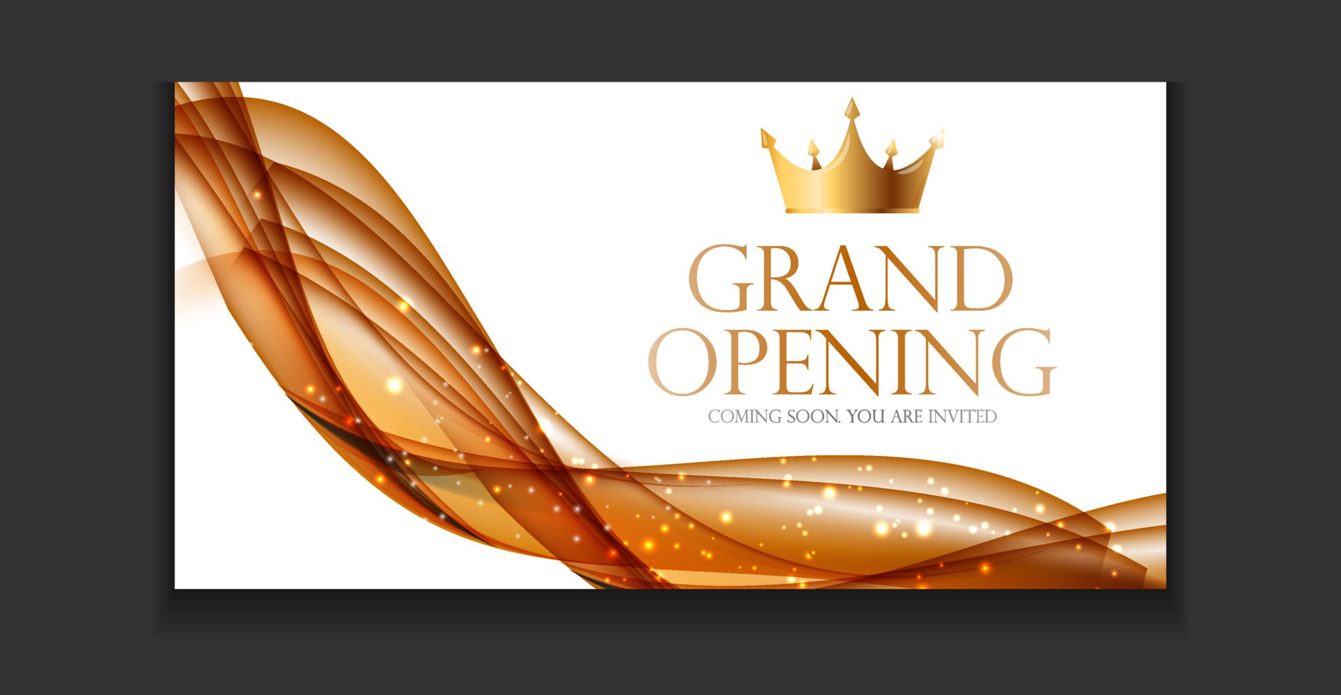 
									Grand Opening Luxury Invitation Banner Background. Vector Illustration Free Vector