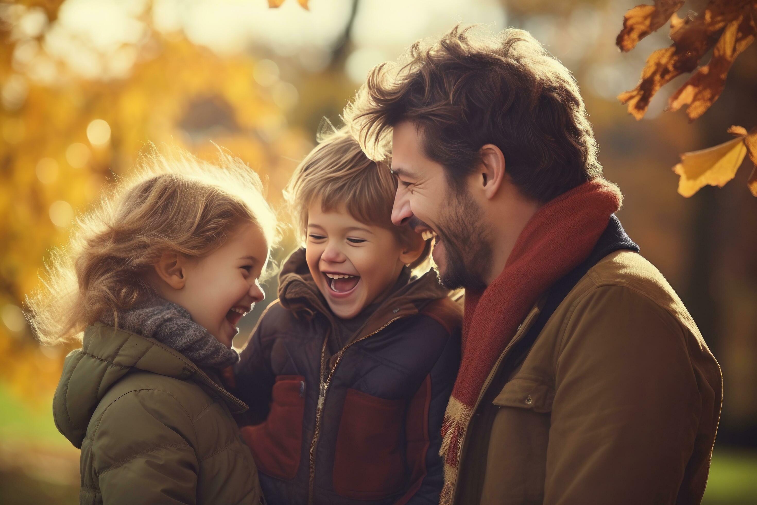 Happy family in the park Stock Free