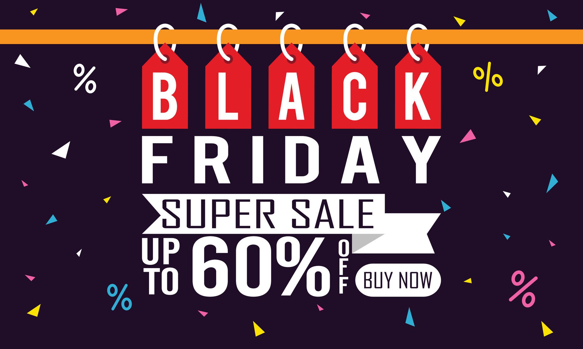 Black Friday Discount Banner Design. Free Vector