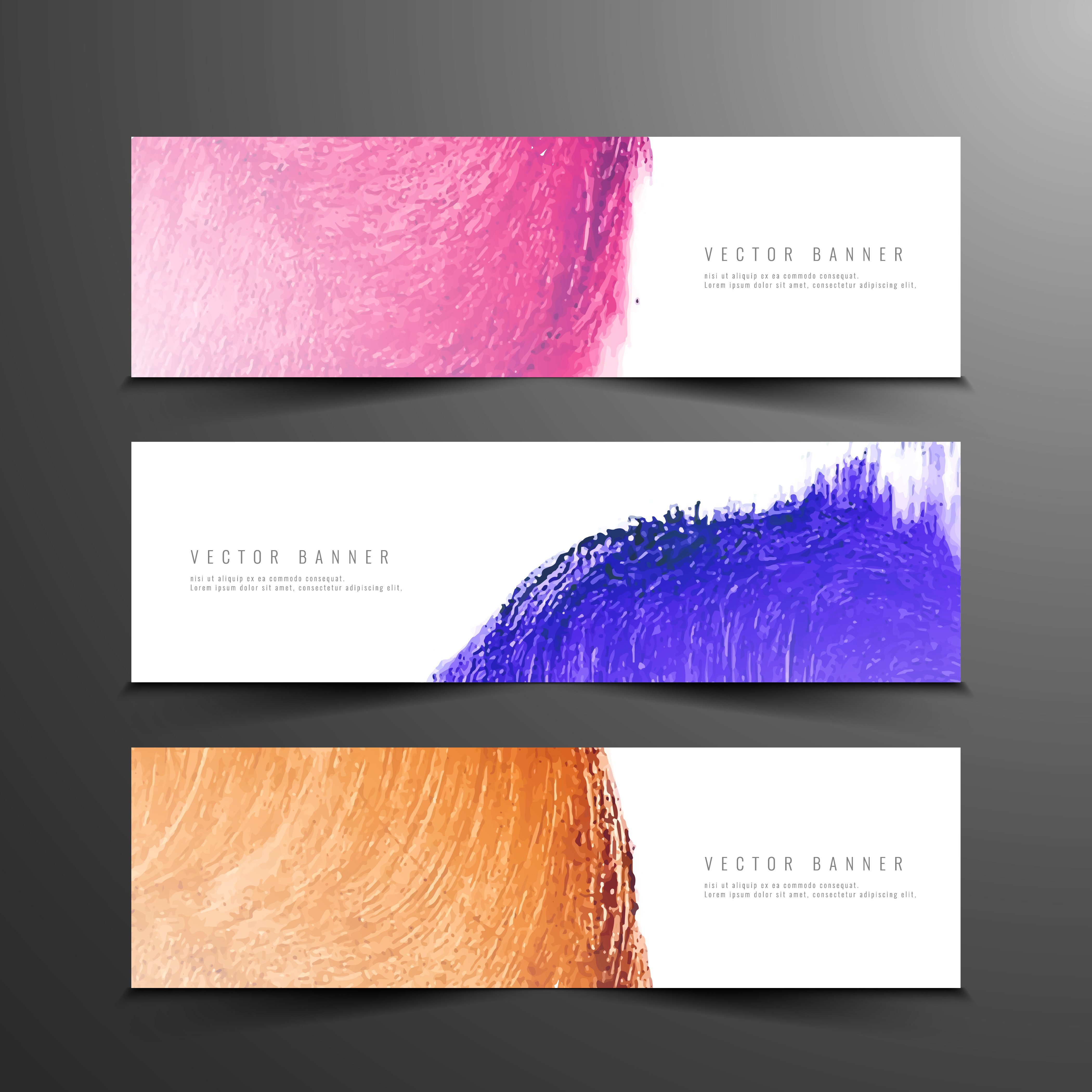 Abstract modern banners set Free Vector