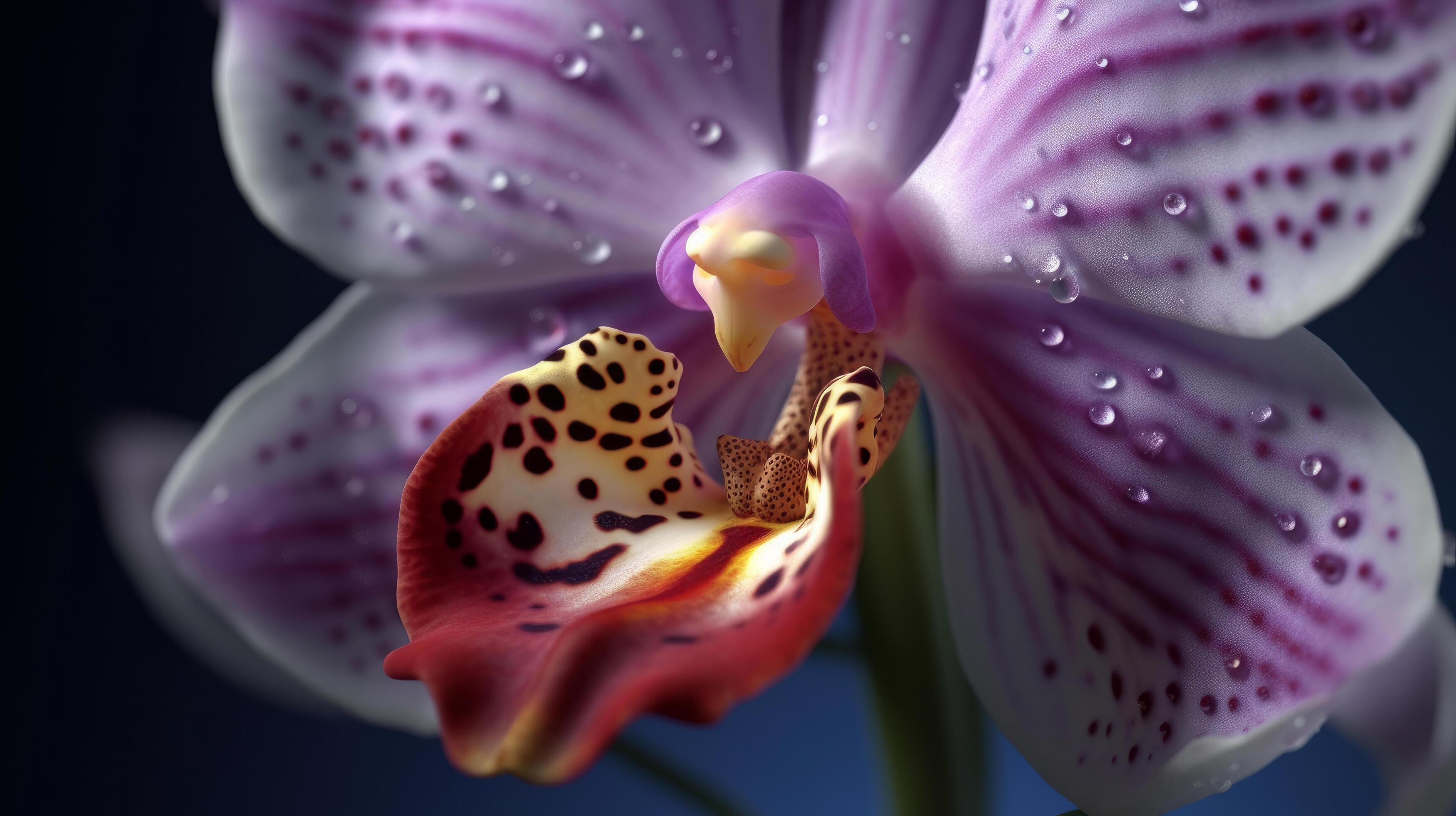 Orchid flower. Illustration Stock Free