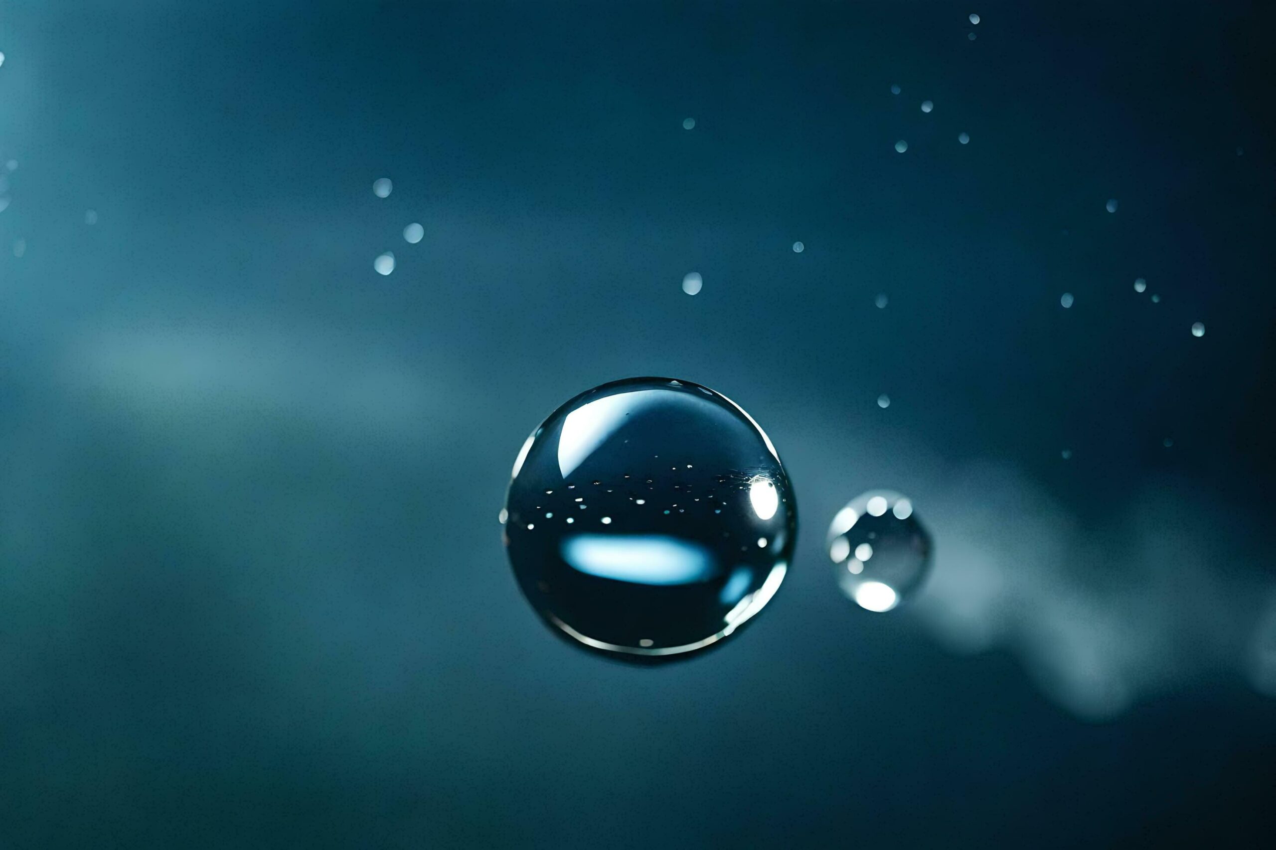 water droplets on a dark background Free Photo