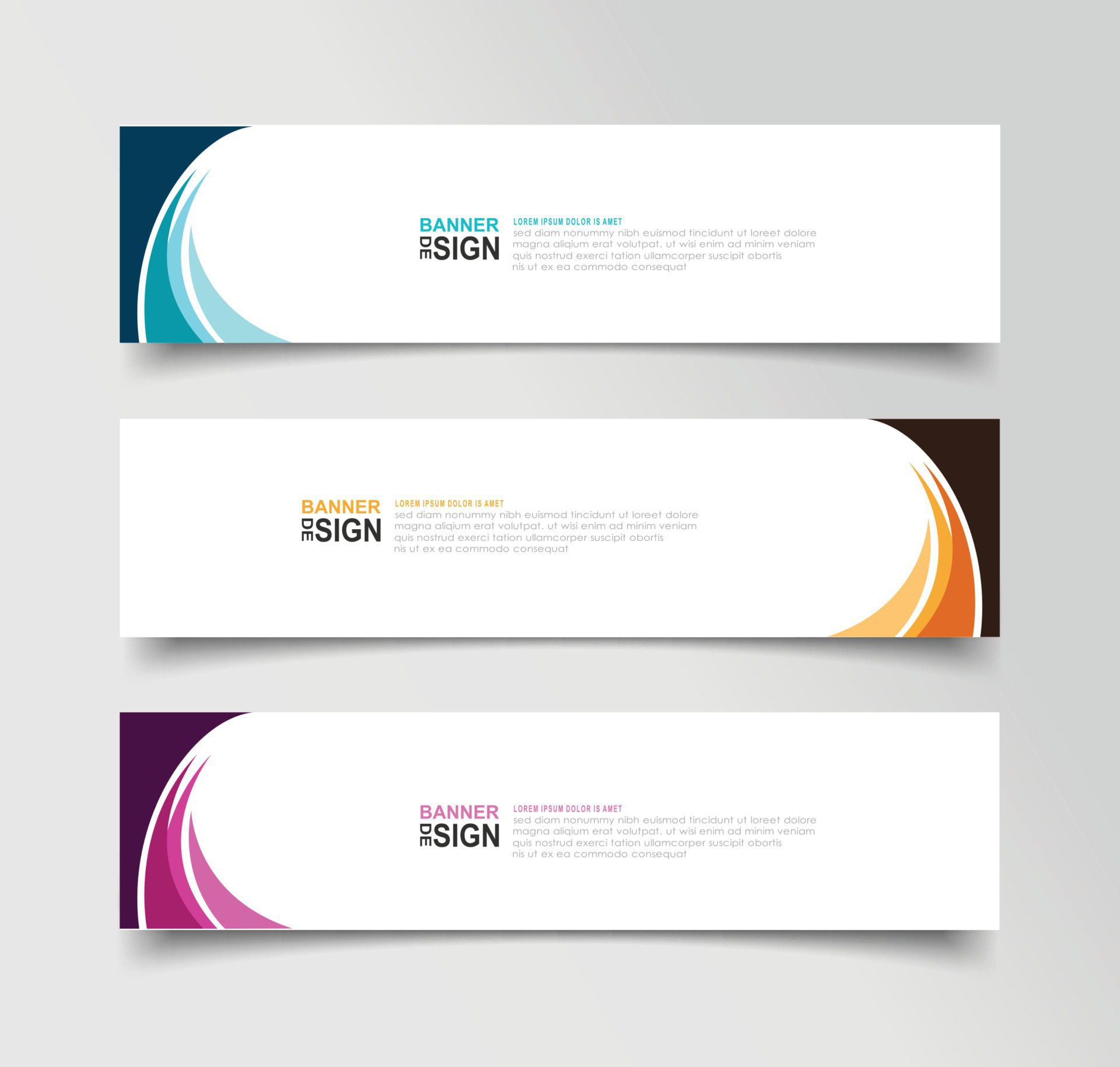 Vector Abstract Banner Design Web Template Free Vector