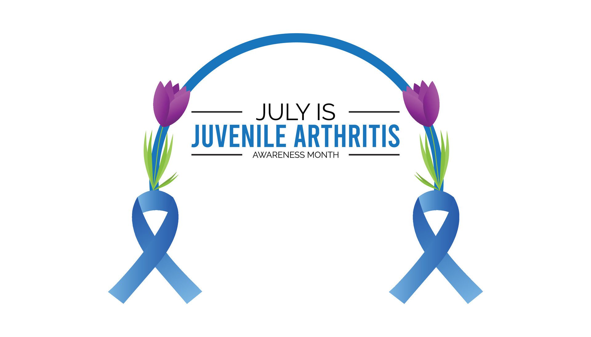 Juvenile Arthritis Awareness Month observed every year in July. Template for background, banner, card, poster with text inscription. Free Vector