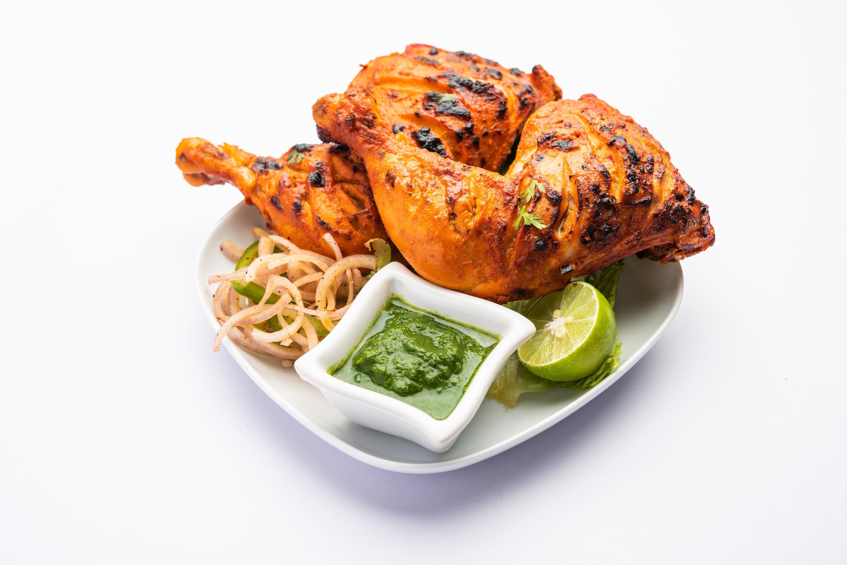 Tandoori Chicken is an Indian non vegetarian spicy food Stock Free