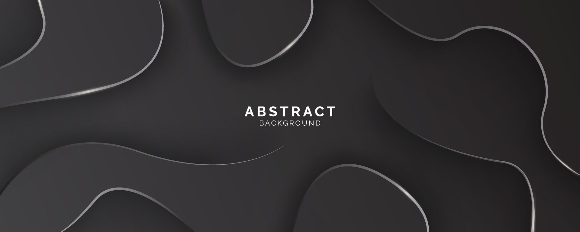 Abstract background liquid shape dark black composition, modern template for website, banner art, poster design, vector illustration Free Vector