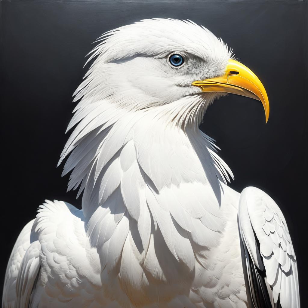 White raven Intricate,Sharp Focus,Concept by @ai_generated