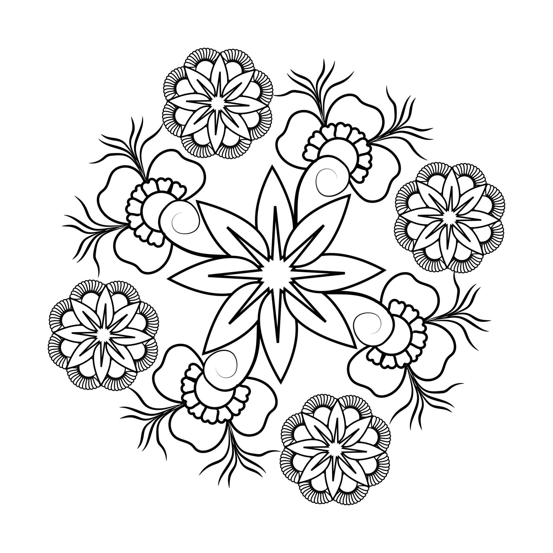 Creative unique flower floral vector eps mandala patterns for free download Free Vector