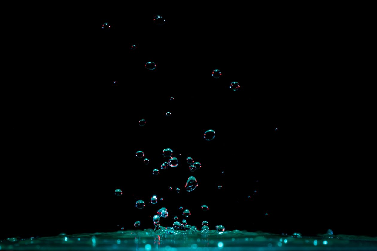 Water Splashing Against Black Background Stock Free