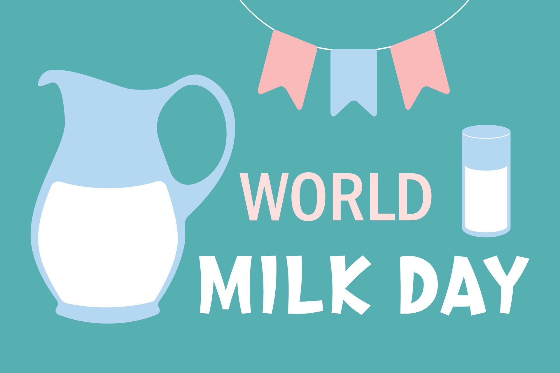 World Milk Day poster, background, banner, card. Modern illustration for holiday design Free Vector