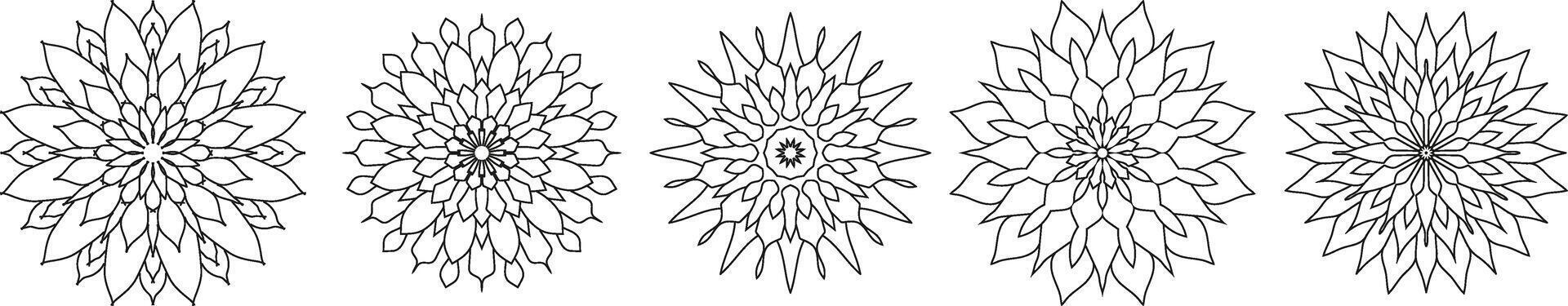 Flower Mandala. Vintage decorative elements. Oriental pattern, vector illustration. Islam, Arabic, Indian Stock Free