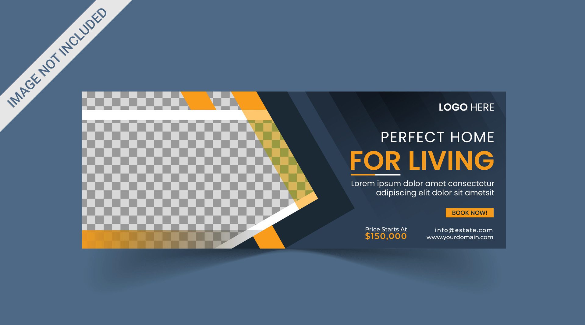 Real estate Social media cover banner. corporate real estate construction cover, social media post, web banner, template Free Vector