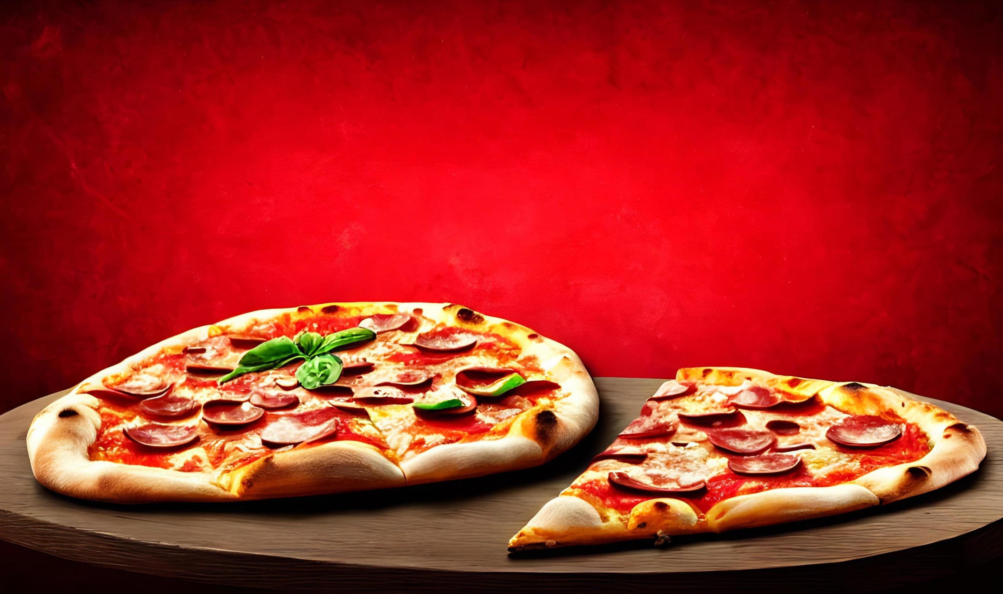 Pizza. Traditional Italian cuisine fast food. Stock Free