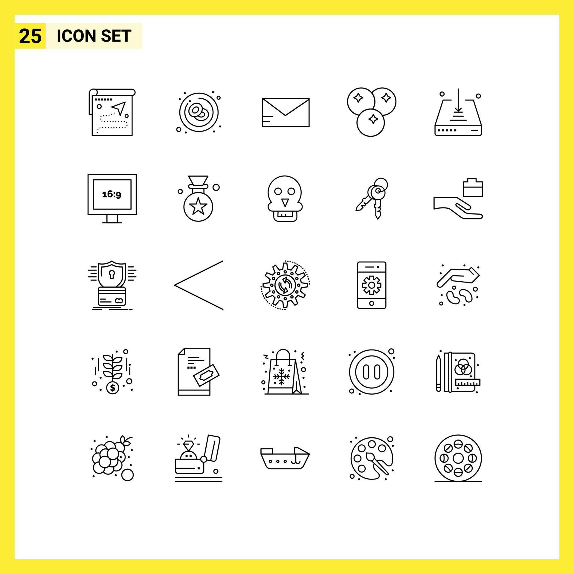 Set of 25 Modern UI Icons Symbols Signs for arrow food leukemia drink school Editable Vector Design Elements Stock Free