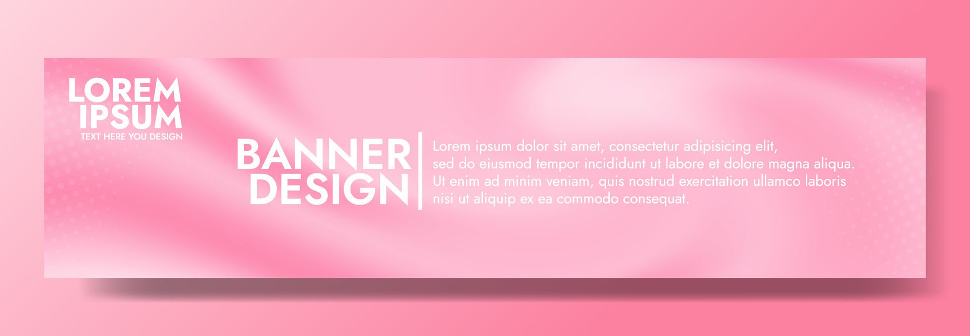 Gradient blurred banner in shades of pink. Ideal for web banners, social media posts, or any design project that requires a calming backdrop Free Vector