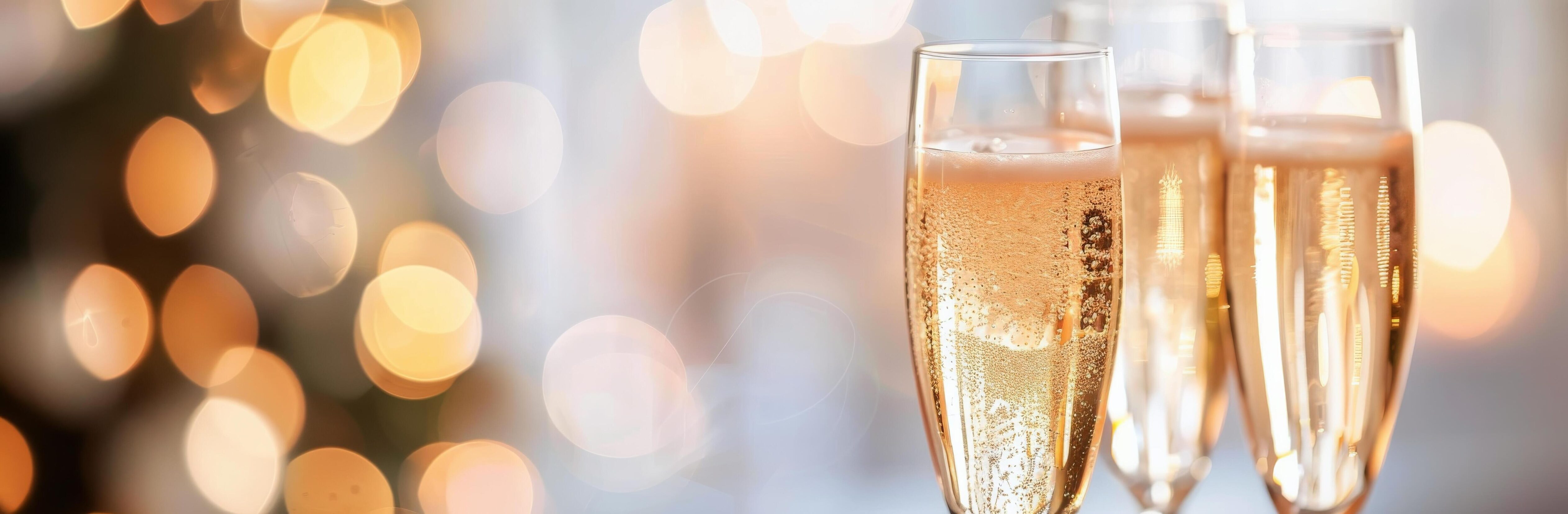 Sparkling Champagne Toast With Glittering Bokeh Background During Celebration Stock Free