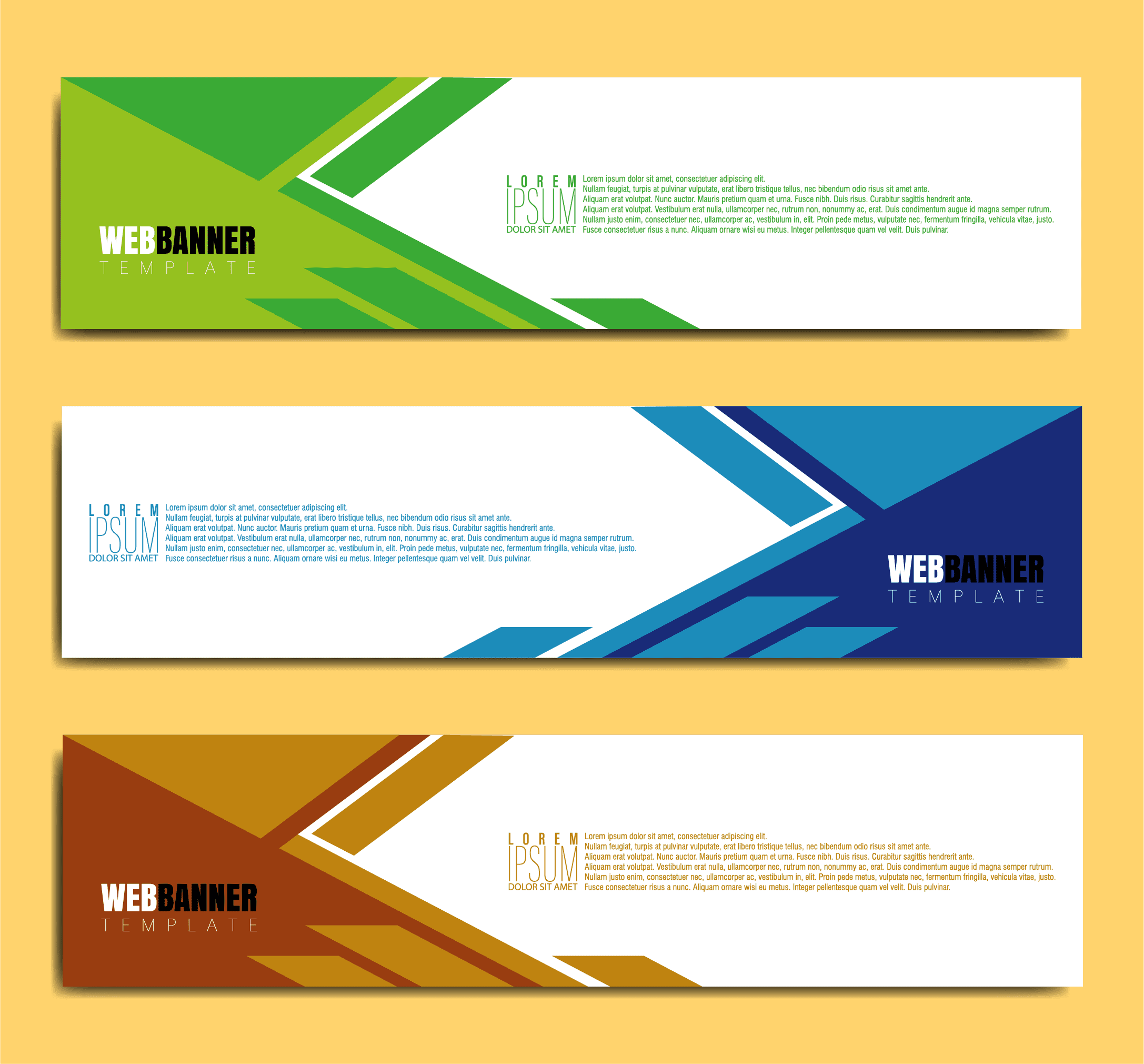 abstract banner web design Free Vector and Free SVG