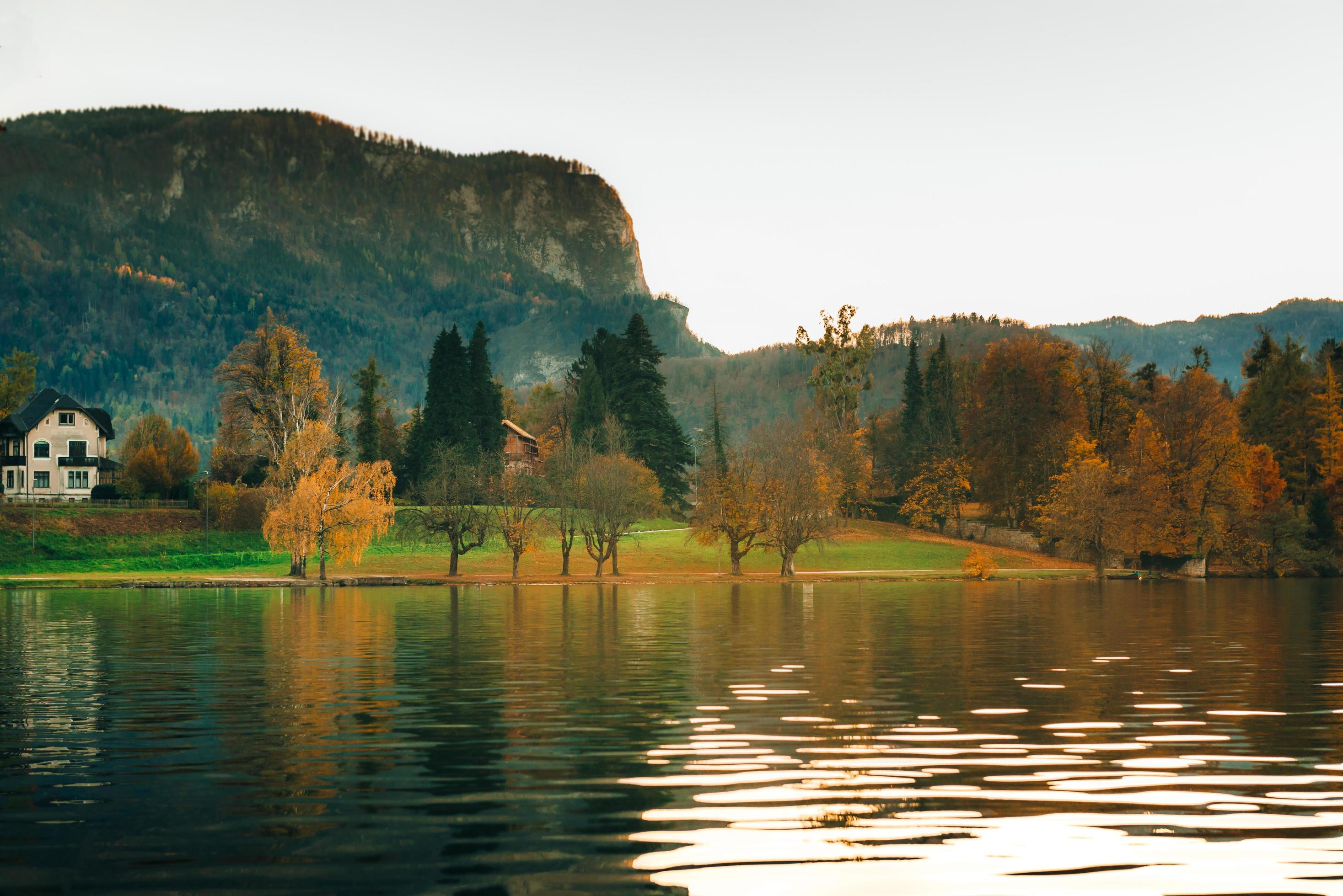 Lake Bled in the Alpine mountains Stock Free