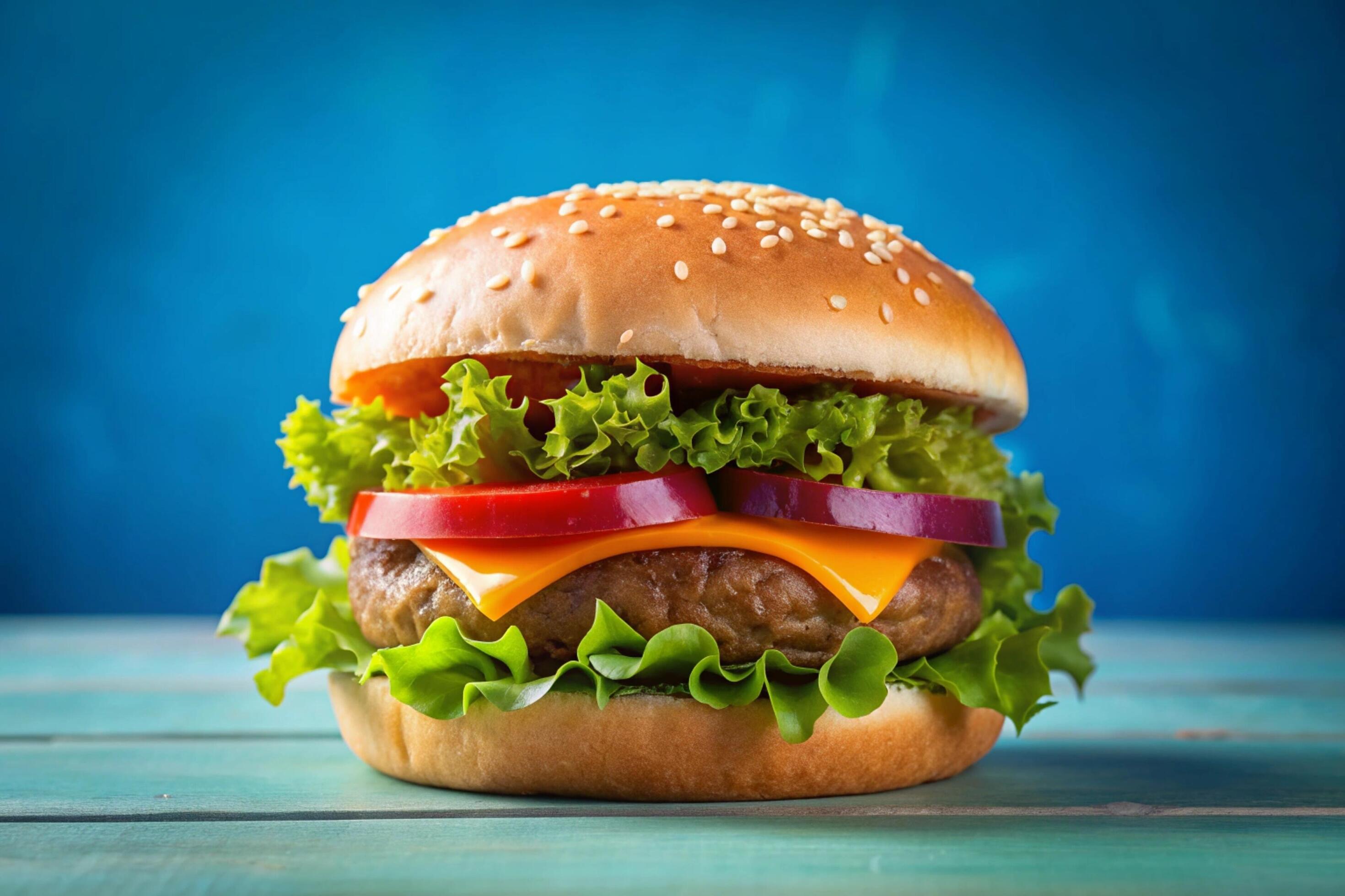 Burger photo isolated on clean background Stock Free