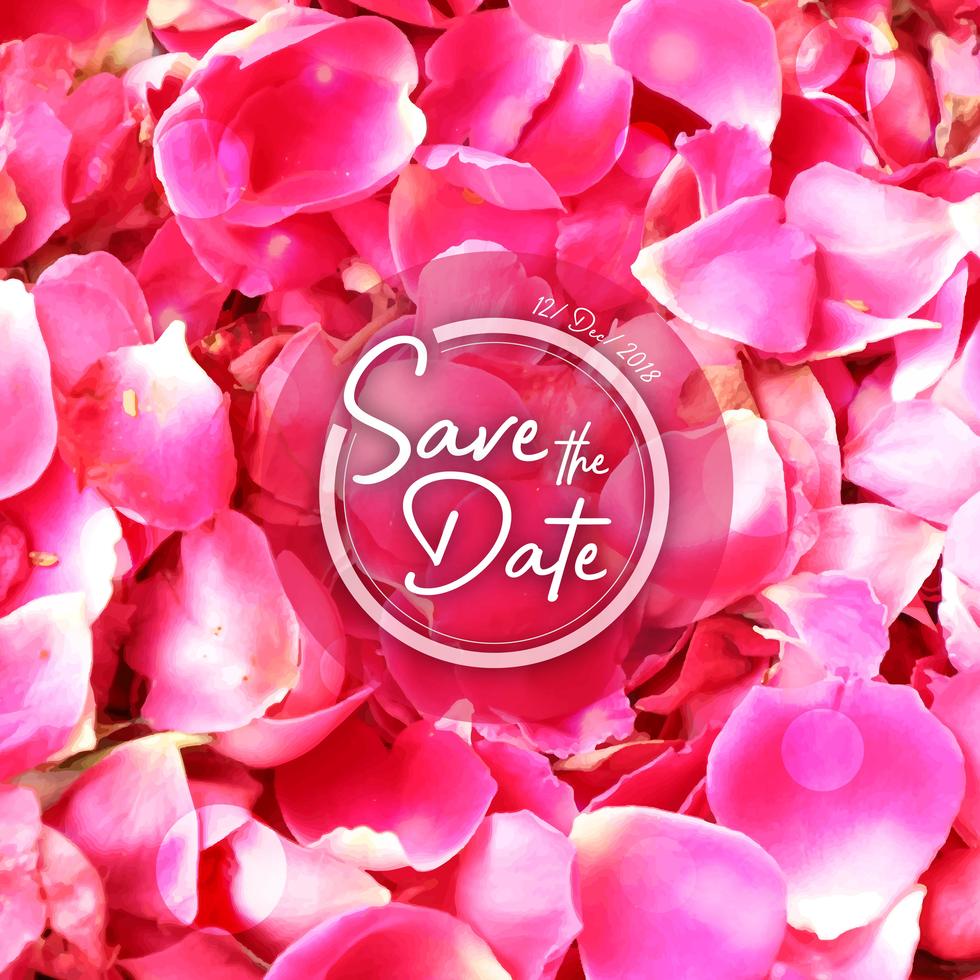 Rose Petals Wedding Invitation Background Stock Free