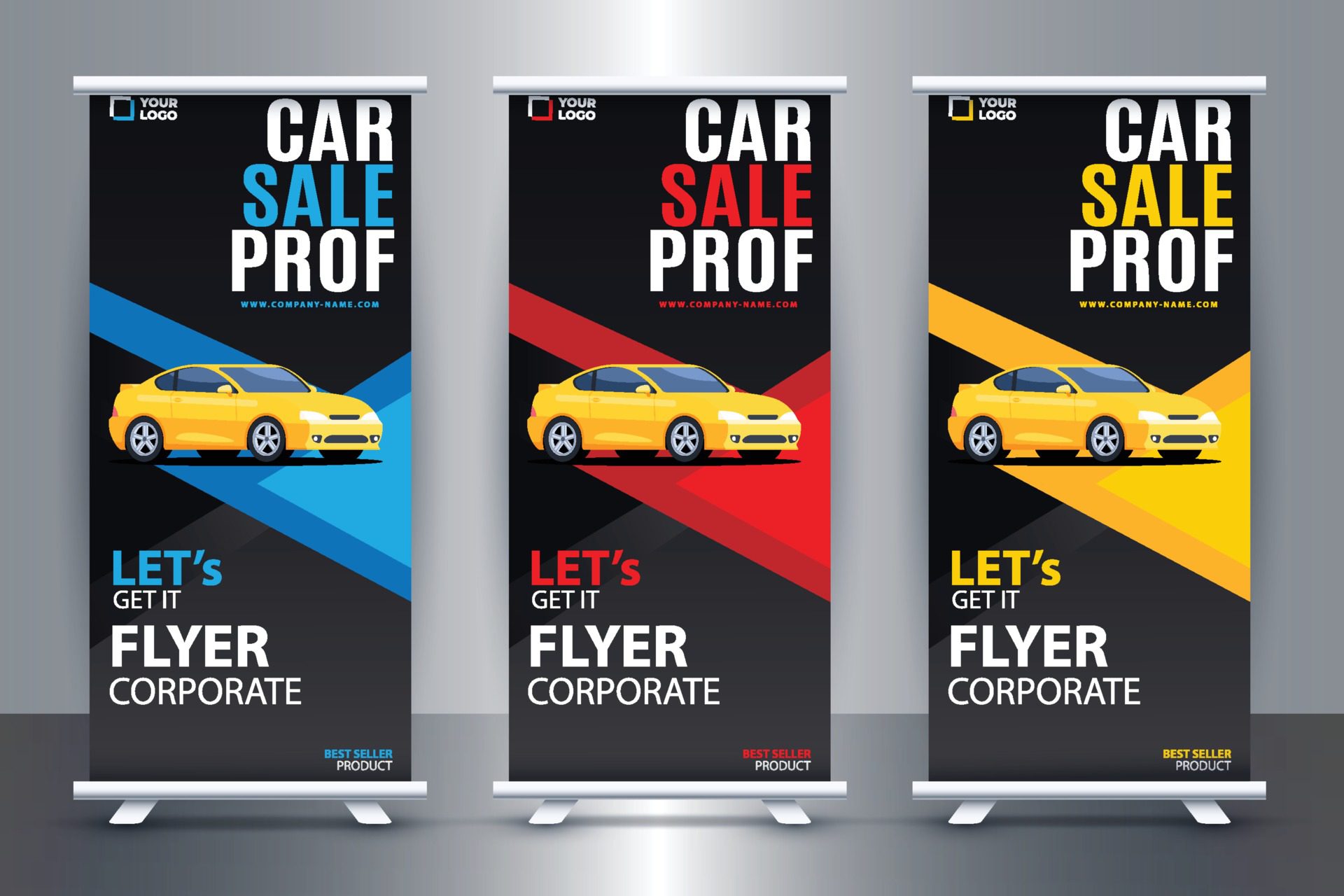 Free Car roll up banner design idea for car company and car repair company Free Vector