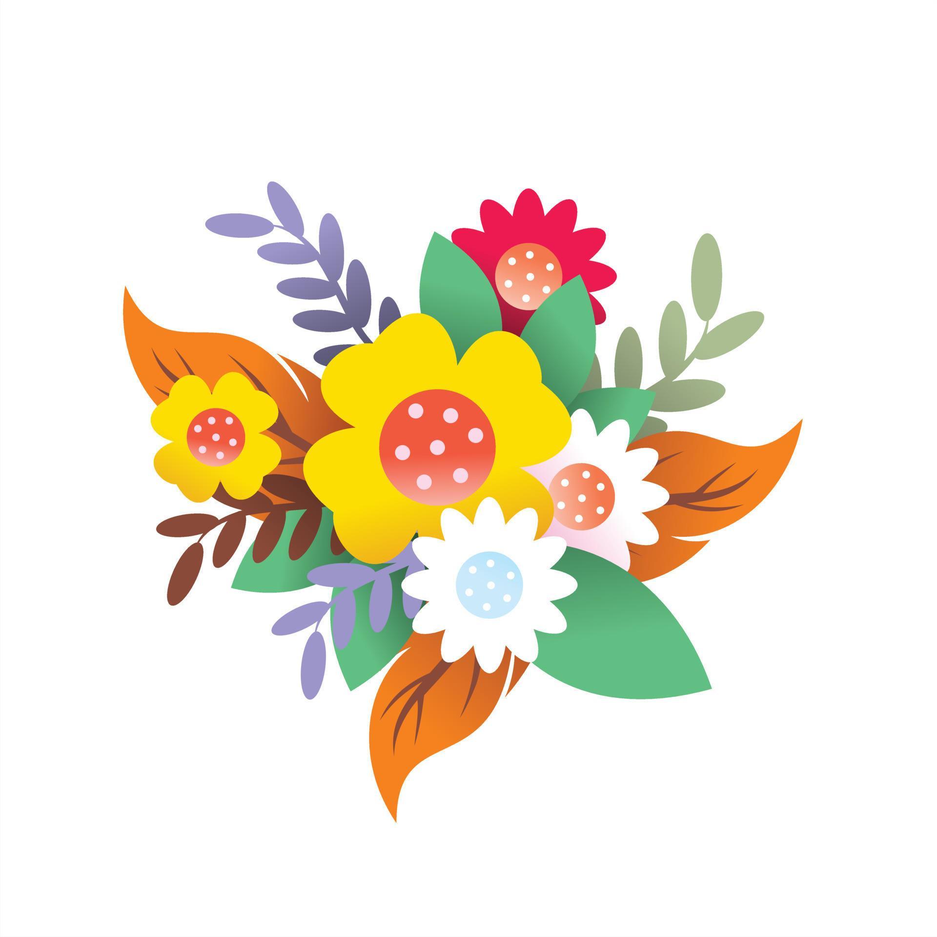 
									Vector flower and plant designs for wall pictures or book illustrations Stock Free and Free SVG