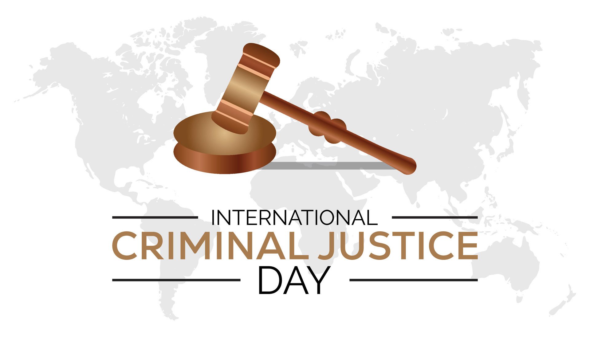 International Criminal Justice Day observed every year in July. Template for background, banner, card, poster with text inscription. Free Vector