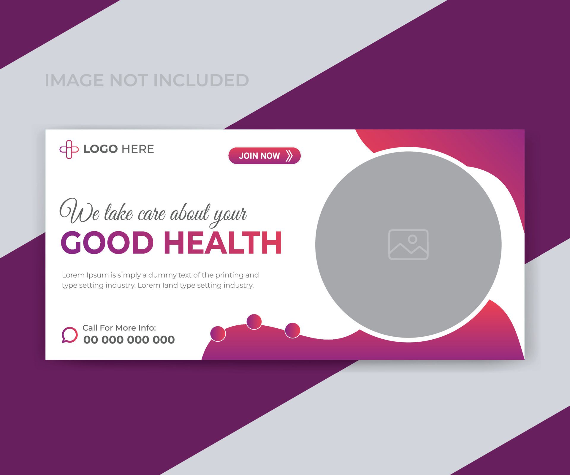 Professional medical healthcare doctor web banner design template Free Vector