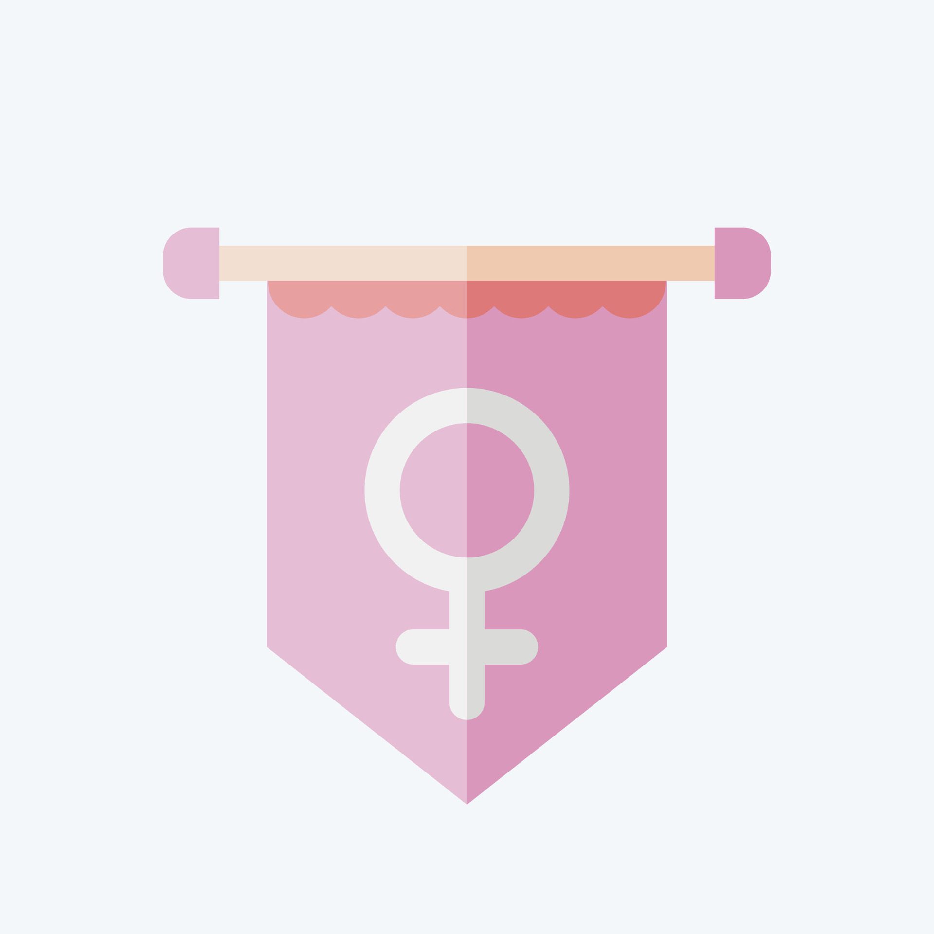 Icon Banner. related to Woman Day symbol. flat style. simple design illustration Free Vector