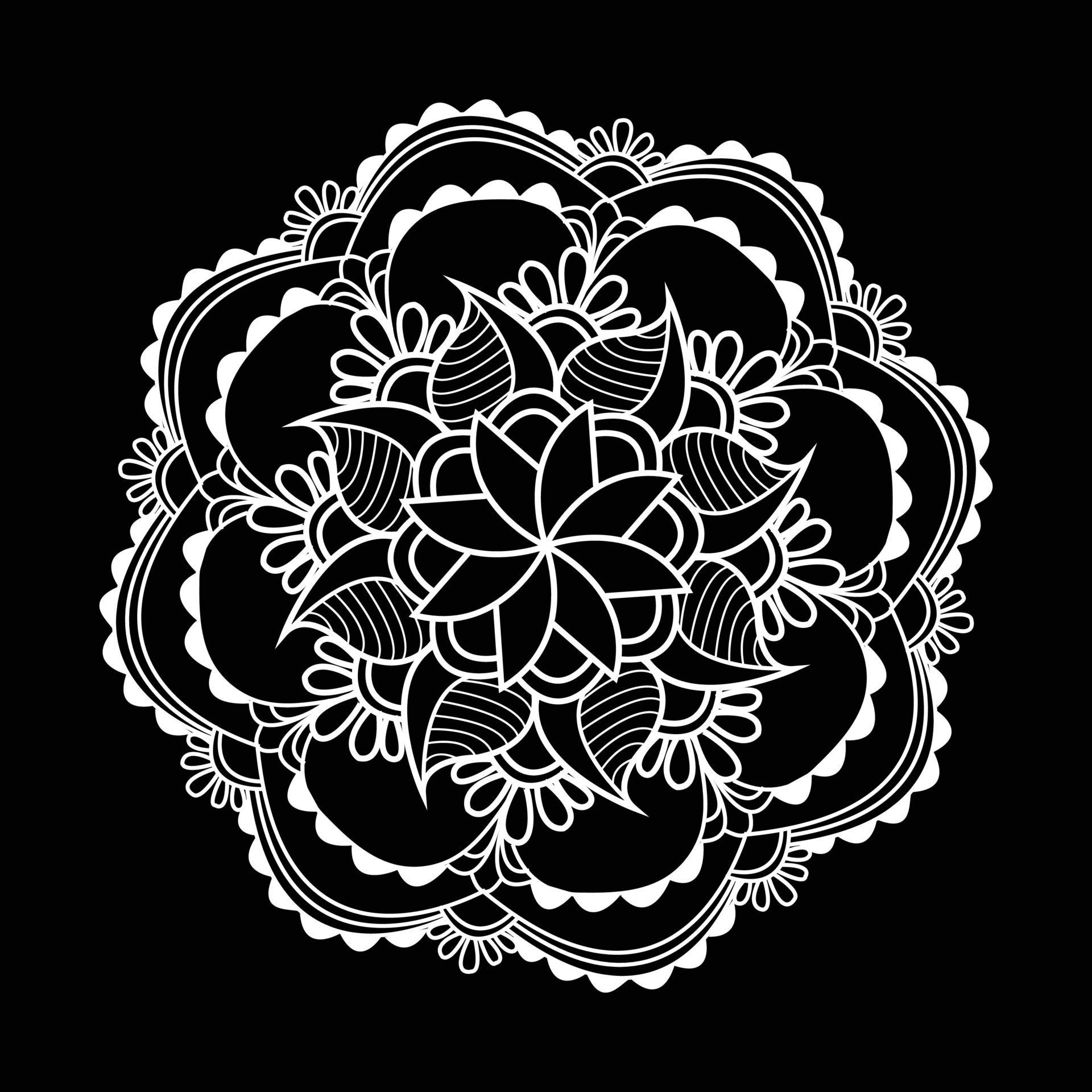 Easy circle mandala unique flower floral vector eps mandala patterns for free download Free Vector