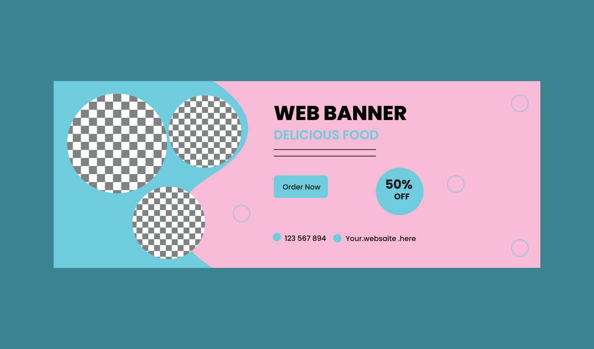 
									Food Web Banner Template Design Free Vector